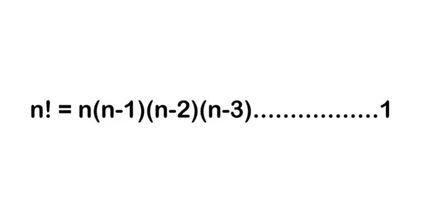 Formule Van Factorial Number — Stockvector