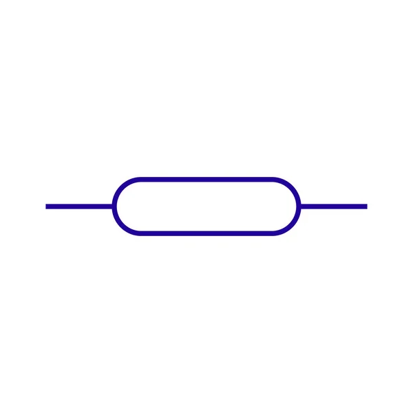 Schematisk Symbol För Säkring Vit Bakgrund — Stock vektor