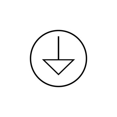 İşaret zemin simgesi, vektör illüstrasyonu