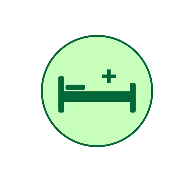 Icono Cama Hospital Sobre Fondo Blanco — Vector de stock