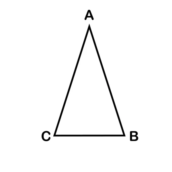 Triangle Isocèle Sur Fond Blanc — Image vectorielle