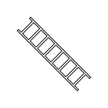merdiven vektör simgesi, siyah illüstrasyon