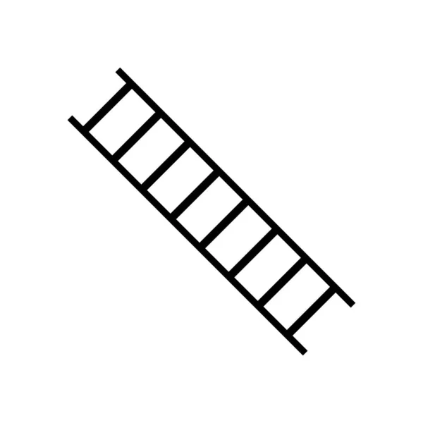 Иконка Вектора Лестницы Черная Иллюстрация — стоковый вектор