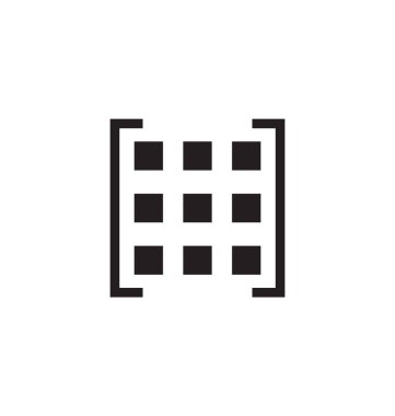 Matris matematik simgesi, vektör illüstrasyonu