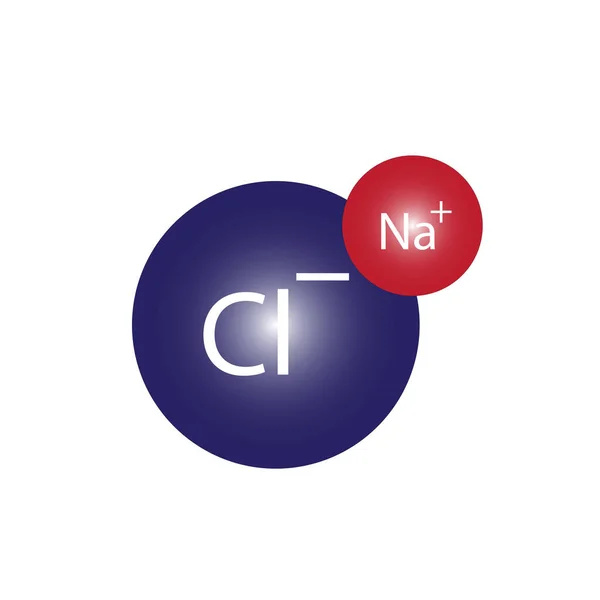 Χλωριούχο Νάτριο Nacl Χημική Δομή — Διανυσματικό Αρχείο