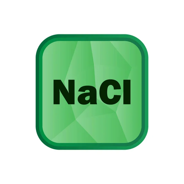 Chlorure Sodium Nacl Structure Chimique — Image vectorielle