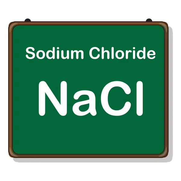 Natriumchloride Nacl Chemische Structuur — Stockvector