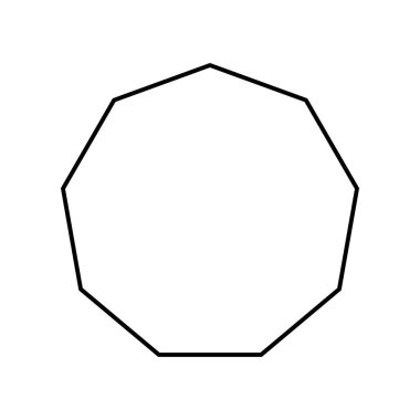 düzenli non-agon şekil vektörü