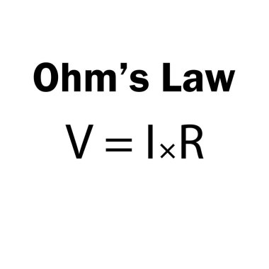 Beyaz arka planda ohm yasası