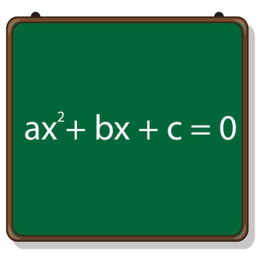 Yeşil panoda ikinci dereceden denklem