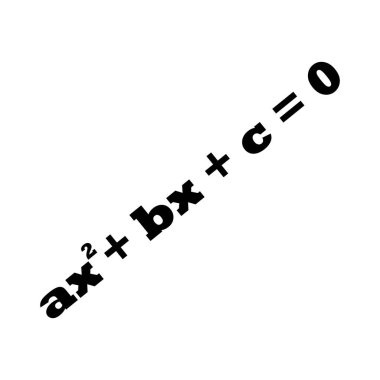 Beyaz arkaplanda ikinci dereceden denklem