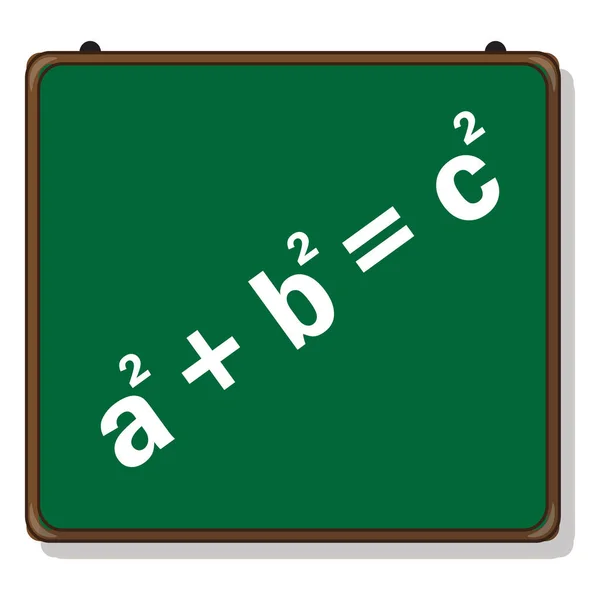 Equação Teorema Pitágoras Sobre Fundo Branco — Vetor de Stock