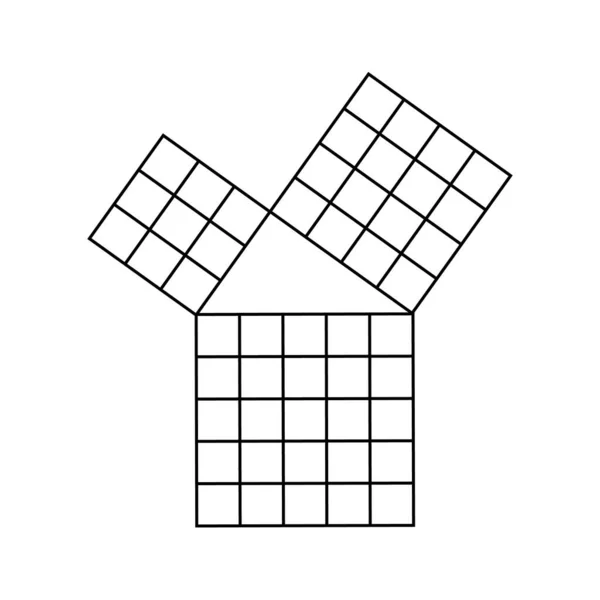 Bewijs Van Stelling Van Pythagoras — Stockvector