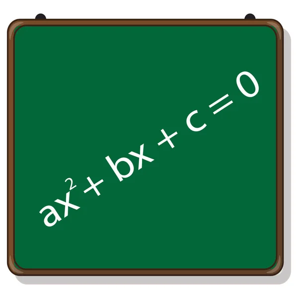绿板上的二次方程 — 图库矢量图片