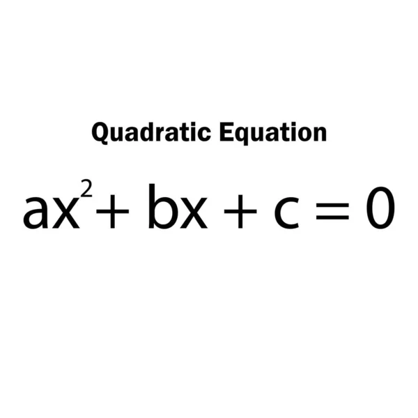 Τετραγωνική Εξίσωση Λευκό Φόντο — Διανυσματικό Αρχείο