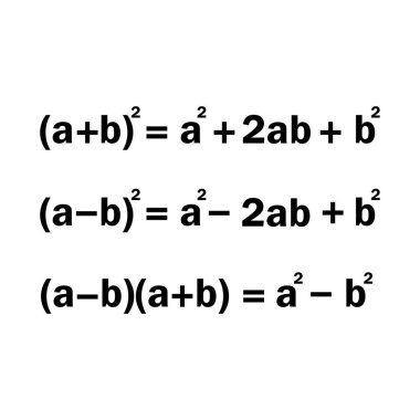 the square of a binomial clipart