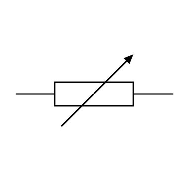 variable resistor symbol rheostat vector clipart