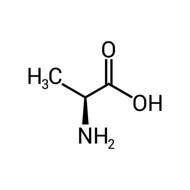 Alanın kimyasal yapısı (C3H7NO2)