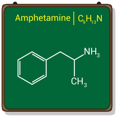Amfetaminin kimyasal yapısı (C9H13N)
