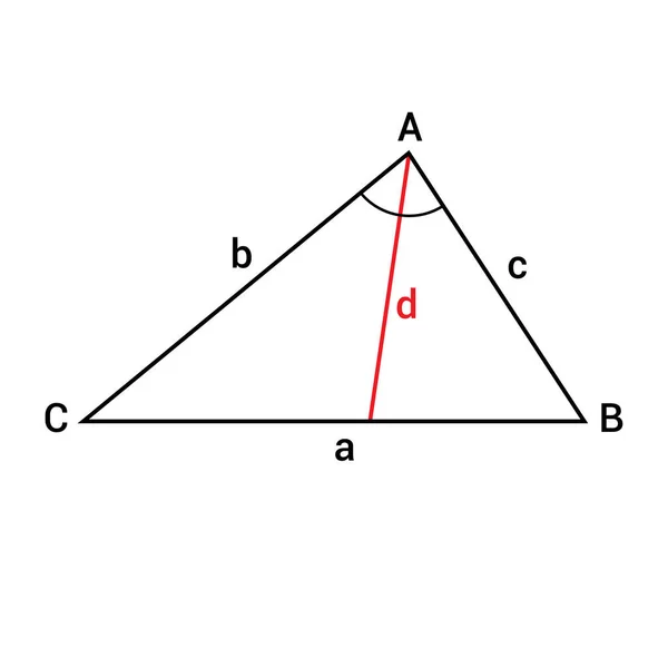 Longueur Bissecteur Angle Dans Triangle — Image vectorielle