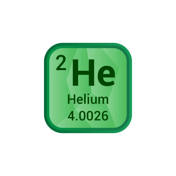 Het Periodiek Systeem Van Het Helium Chemische Element — Stockvector