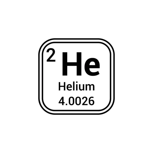 Het Periodiek Systeem Van Het Helium Chemische Element — Stockvector