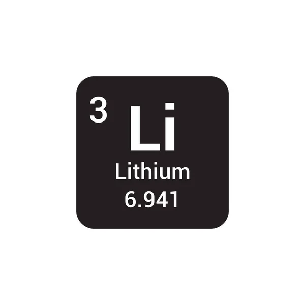 Lithium Chemický Prvek Periodická Tabulka — Stockový vektor