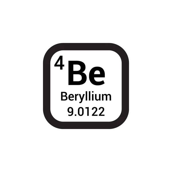 Menjadi Berilium Unsur Kimia Tabel Periodik - Stok Vektor