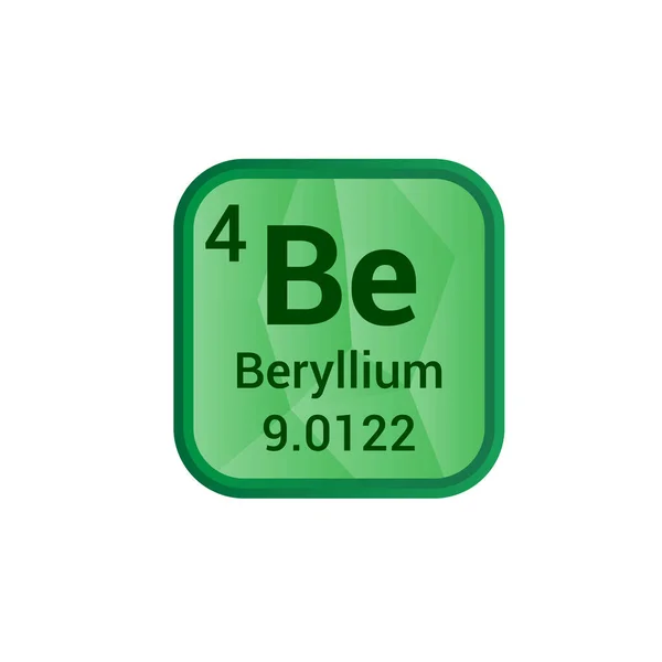 Être Béryllium Élément Chimique Tableau Périodique — Image vectorielle