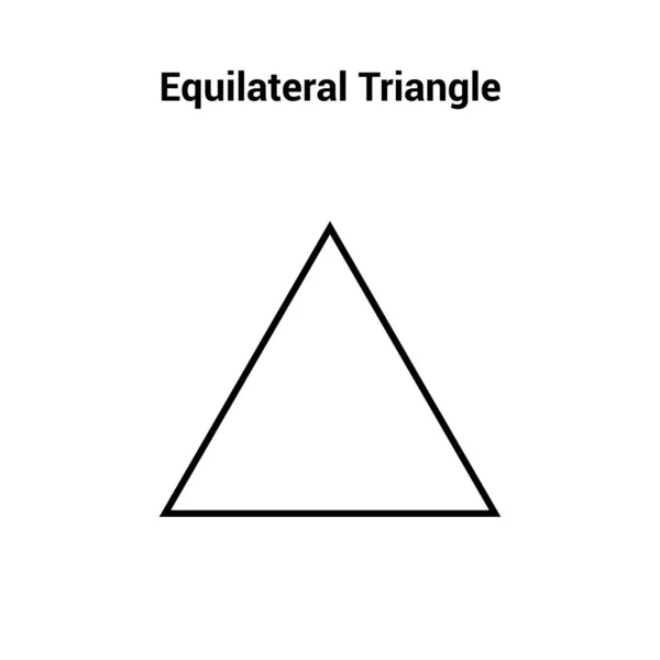 Rovnostranný Trojúhelníkový Tvar Geometrii — Stockový vektor