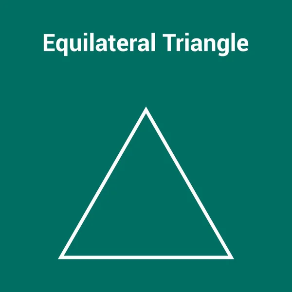 Gelijkzijdige Driehoekvorm Meetkunde — Stockvector