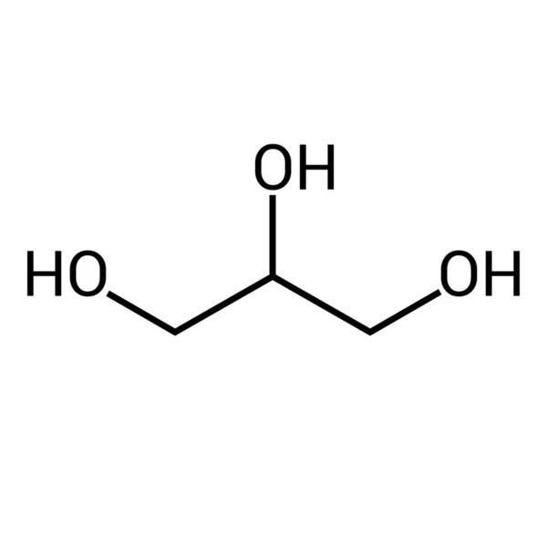 グリセロール又はグリセリン又はグリセリンの化学構造 C3H8O3 — ストックベクタ