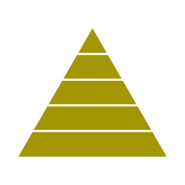 beyaz arkaplan üzerindeki piramit grafik bilgi grafiği diyagramı simgesi vektörü