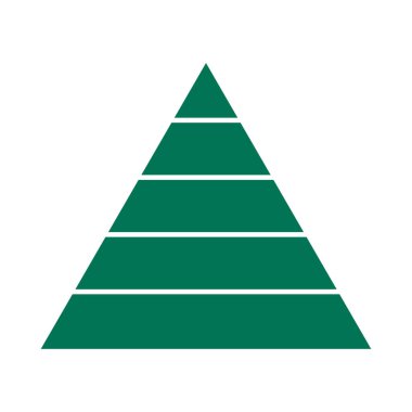 beyaz arkaplan üzerindeki piramit grafik bilgi grafiği diyagramı simgesi vektörü