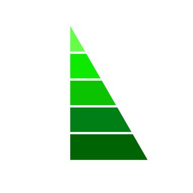 Yarı piramit grafik diyagramı vektör çizimi