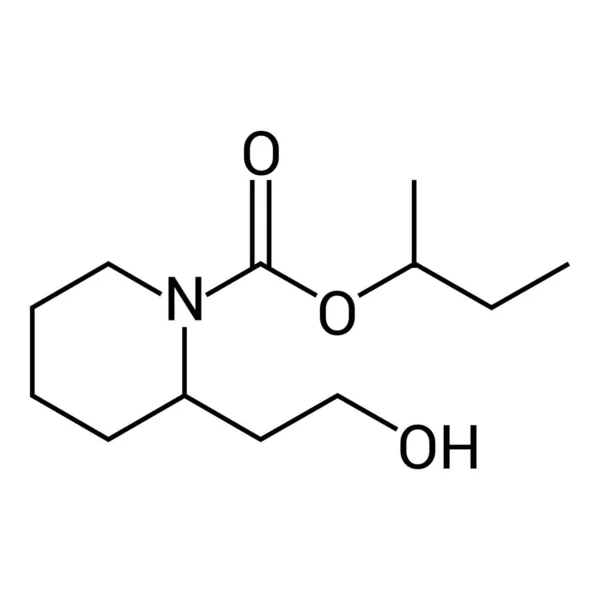 Χημική Δομή Της Icaridin Της Picaridin C12H23No3 — Διανυσματικό Αρχείο