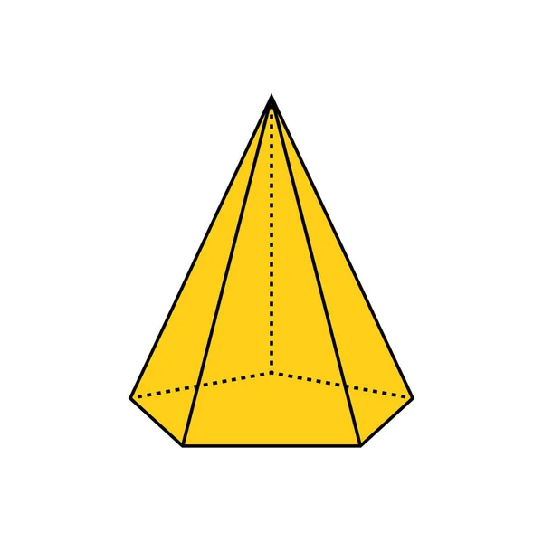 几何五边形金字塔 — 图库矢量图片