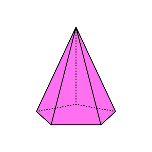 Fünfeckige Pyramidenform Geometrie — Stockvektor