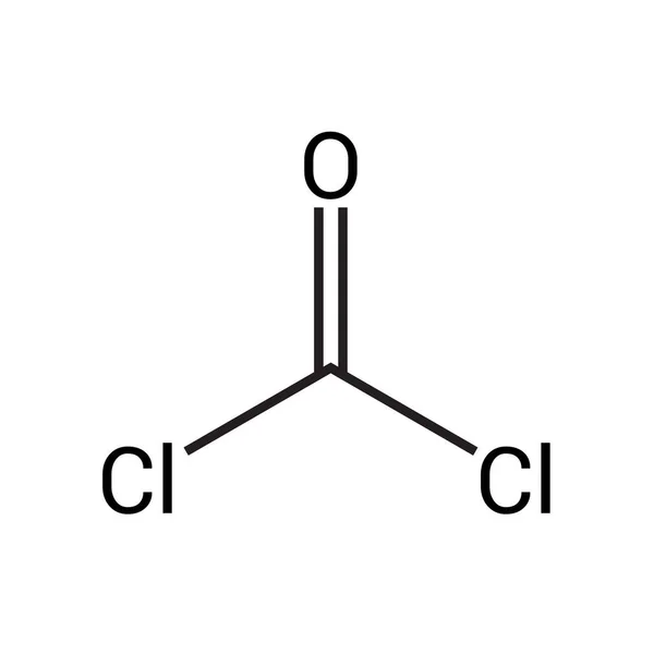 Foszgén Kémiai Szerkezete Cocl2 — Stock Vector