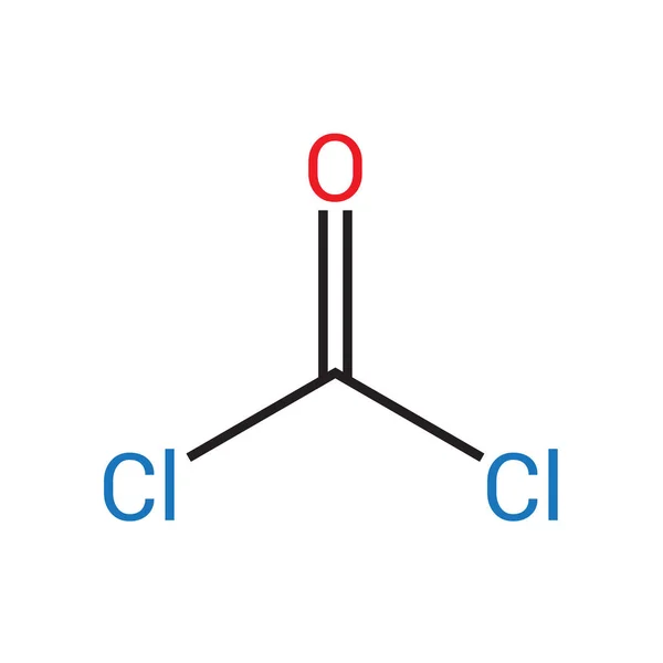 Estrutura Química Phosgene Cocl2 — Vetor de Stock