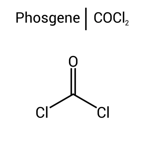 Struttura Chimica Del Fosgene Cocl2 — Vettoriale Stock