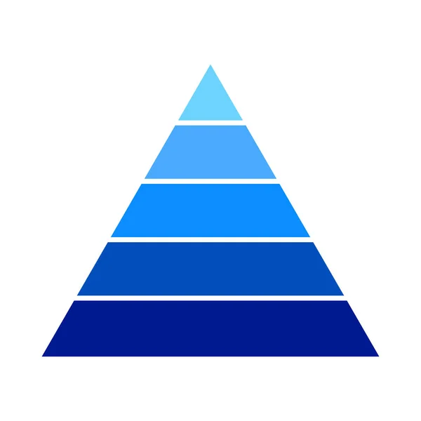 Pyramidendiagramm Infografik Diagramm Symbolvektor Auf Weißem Hintergrund — Stockvektor