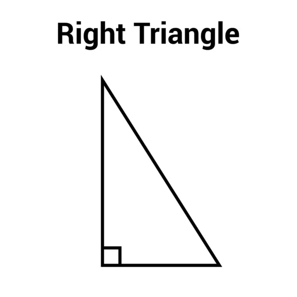 三角测量中的直角三角形 — 图库矢量图片