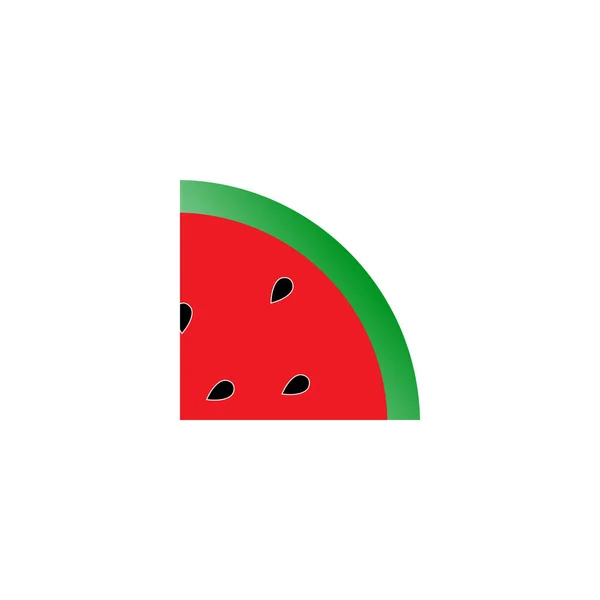 Watermelon Fractions Kids Vector Illustration — Stock Vector