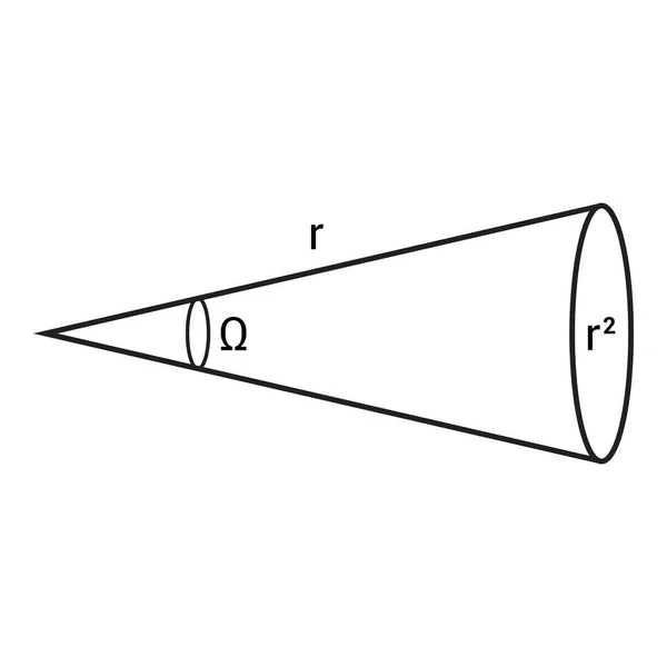 立体角度的立体式或正方形弧度单位 — 图库矢量图片