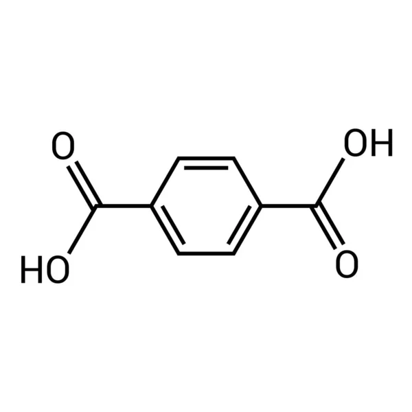 Chemische Struktur Der Terephthalsäure C8H6O4 — Stockvektor