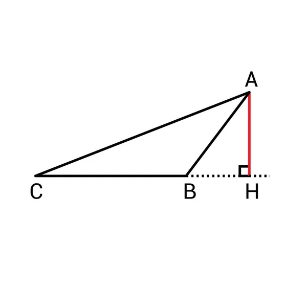Altitude Triangle Géométrie — Image vectorielle