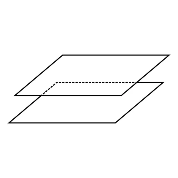 Dos Planos Paralelos Matemática — Archivo Imágenes Vectoriales