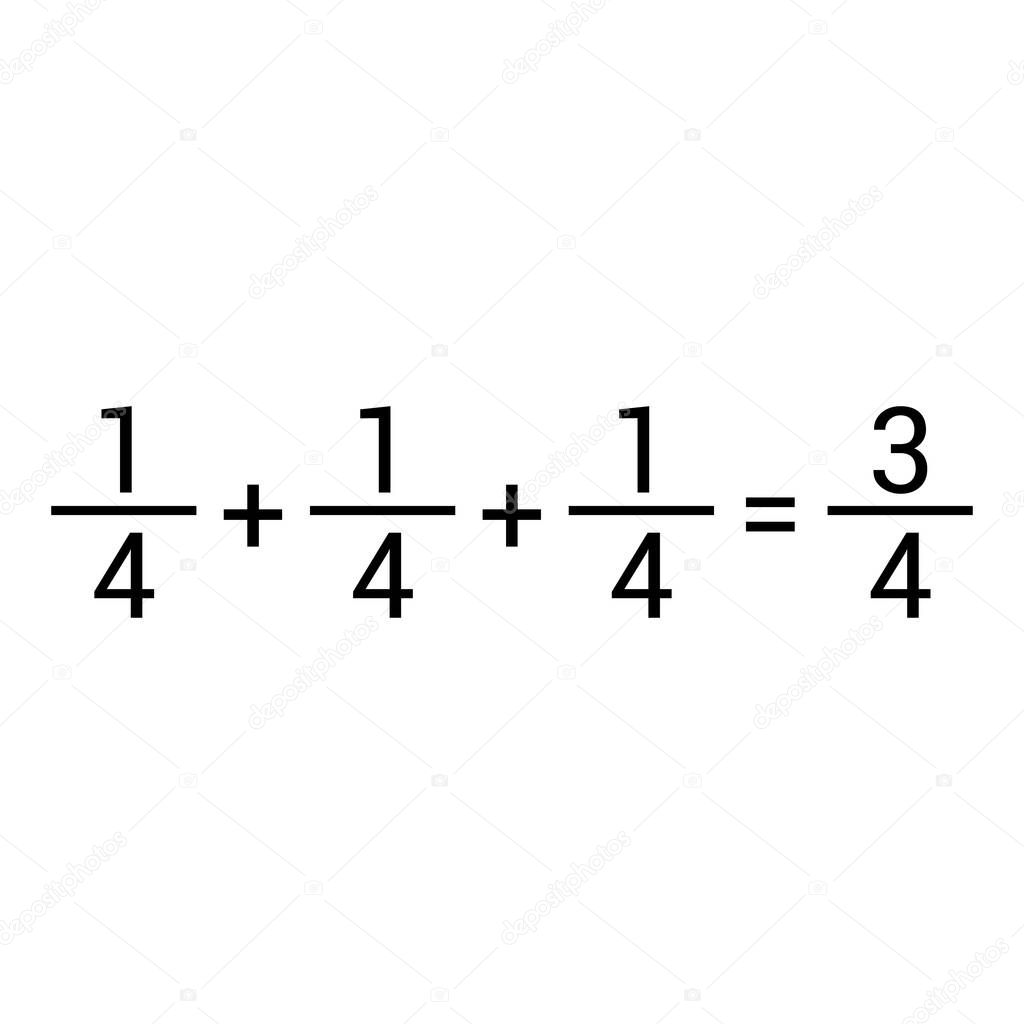 three quarters fraction number vector