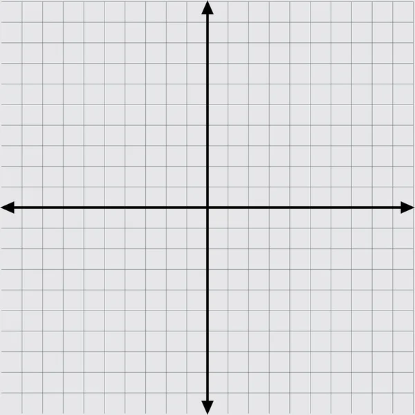 Белой Графической Бумагой Черными Линиями Квадратов Векторной Иллюстрацией Оси — стоковый вектор